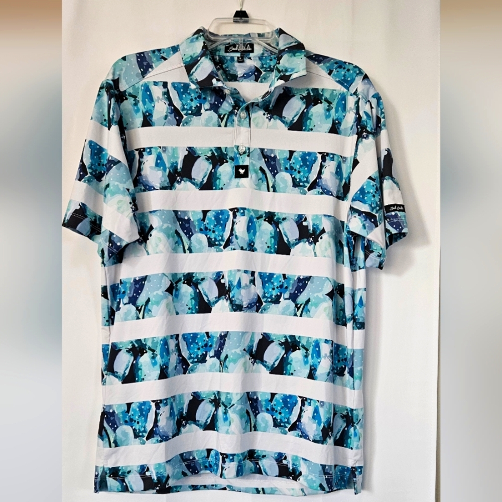 Bad Birdie Stripe‎ Show Mens Gold Polo Size Medium